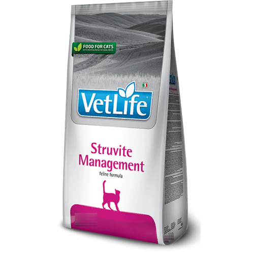 Корм для кошек сухой Фармина Vet Life Struvite Management для взрослых животных при мочекаменной болезни, гранулы с птицей 400г / кошачья еда для
