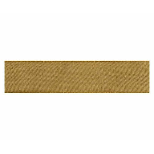 Декоративная лента, органза - SAFISA, 15 мм, 25 м, светло-коричневая, 1 упаковка декоративная лента бархатная safisa 7 мм 10 м темно коричневая 1 упаковка