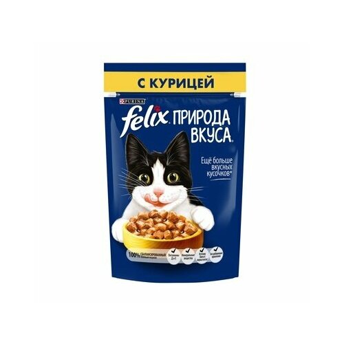 Felix Паучи Кусочки в соусе с курицей Природа вкуса 12512731, 0,075 кг (2 шт)