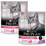 PRO PLAN CAT ADULT DELICATE TURKEY для взрослых кошек с чувствительным пищеварением с индейкой (0,4 + 0,4 кг)