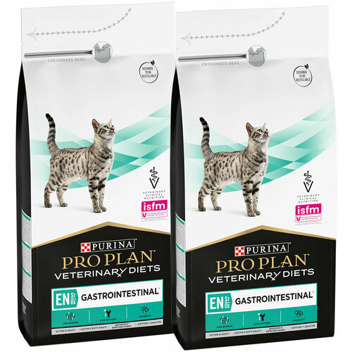 Сухой корм PRO PLAN VETERINARY DIETS EN ST/OX GASTROINTESTINAL для кошек и котят при расстройствах пищеварения (5 кг + 5 кг)