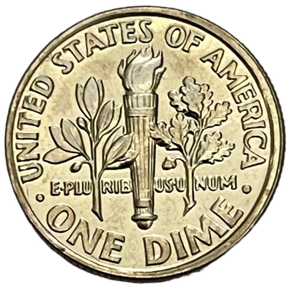 США 10 центов (1 дайм) 1993 г. (Dime, Рузвельт) (P)