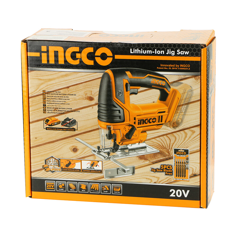 Аккумуляторный лобзик Li-Ion 20В,Ingco CJSLI8501 INGCO_Powertools - фото №17