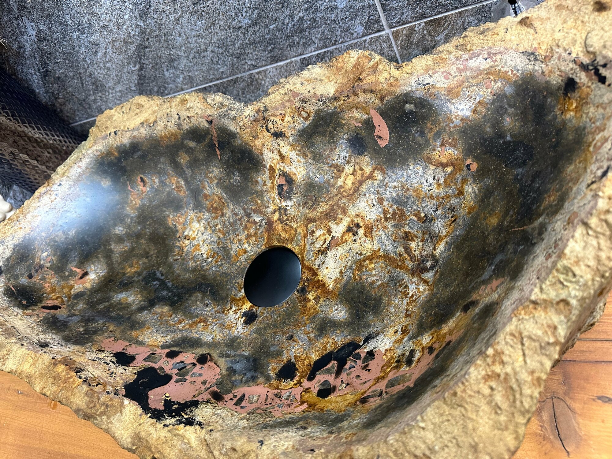 Раковина из натурального камня, Colibri Rubi (74х43) - фотография № 9