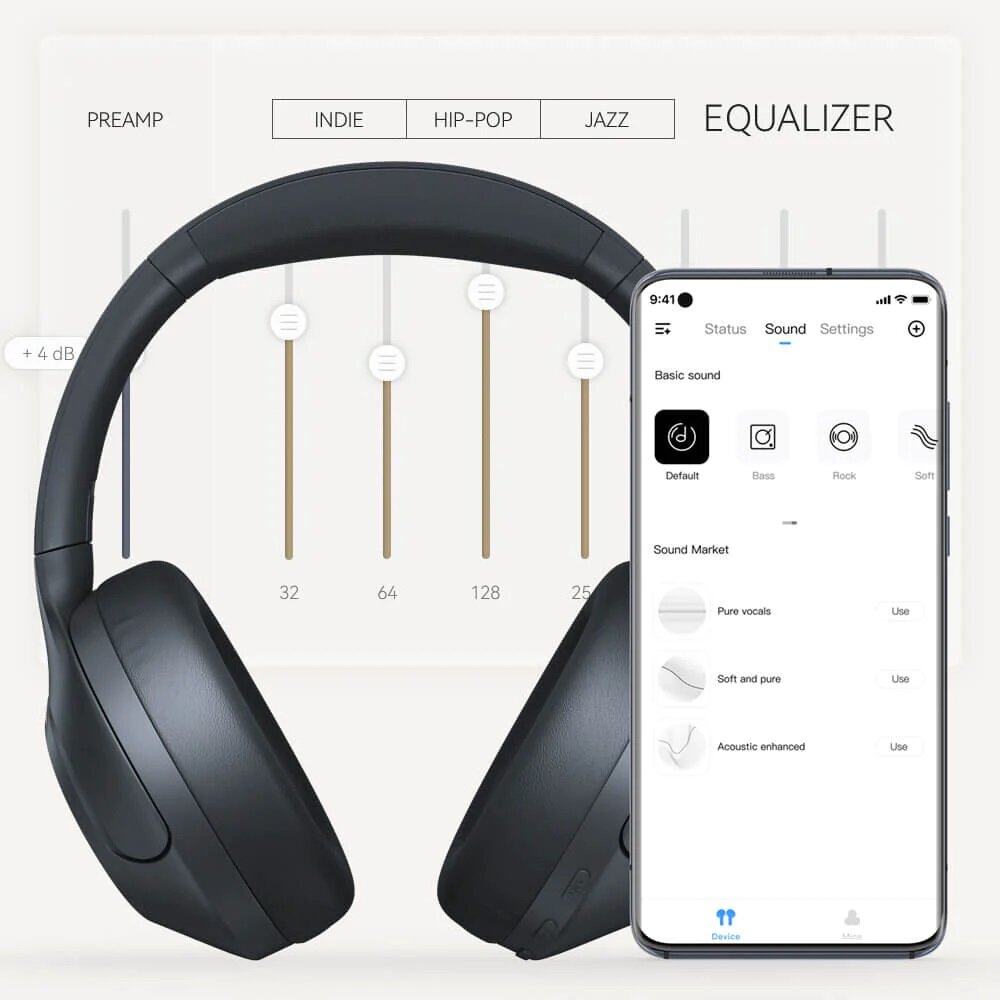 Наушники накладные Xiaomi Haylou S35 ANC — фото 14