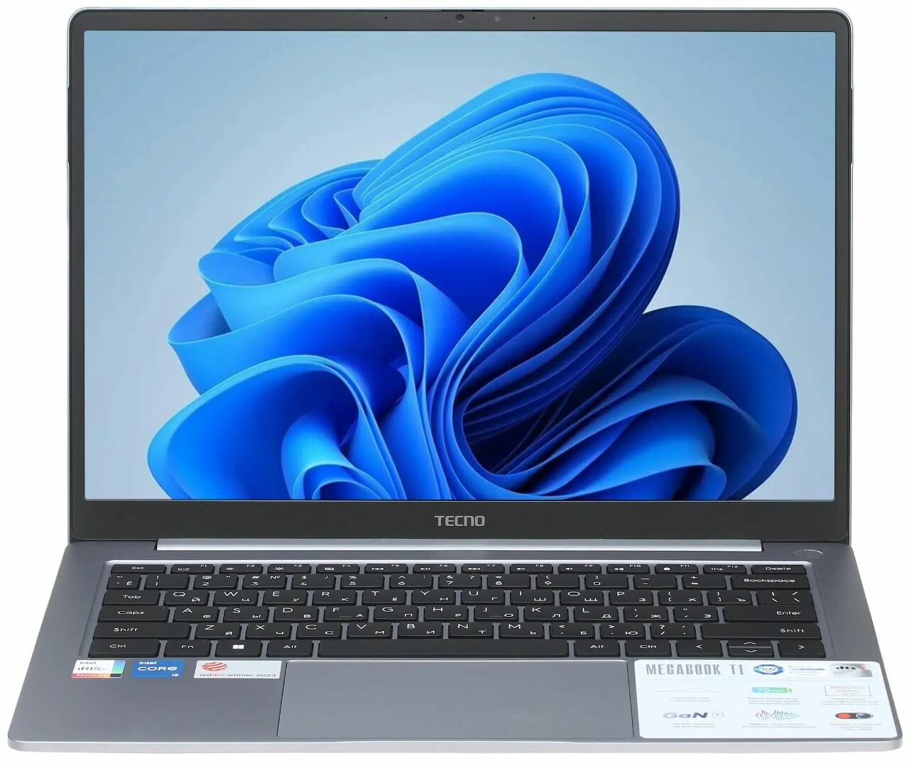 Ноутбук TECNO MegaBook T1 Core i5 12450H/16Gb/512Gb SSD/14.1" FullHD/DOS — фото 14