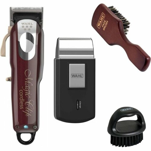 Набор для стрижки Wahl Combo 3615-0473 Magic Clip Travel Shaver машинка триммер и щетки для фейда 19387₽