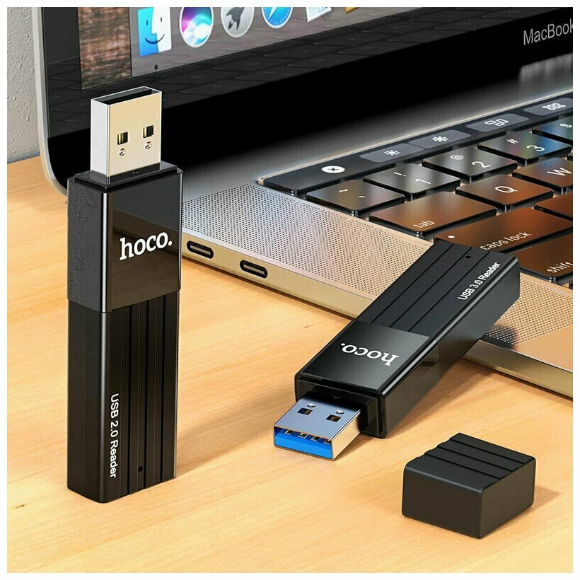 Картридер Hoco HB20 2TB 5Gbps USB30 чёрный Hoco Картридер Hoco HB20 2TB 5Gbps USB30 чёрный