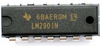 LM2901N, Маломощный квадрантный компаратор напряжения =К1401СА2 , [DIP-14]