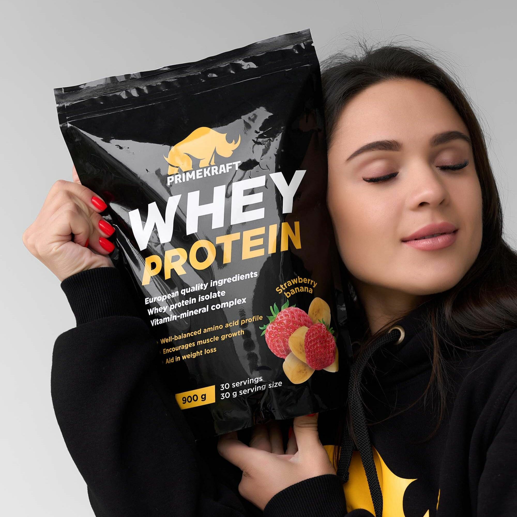 Протеин сывороточный со вкусом Банановый йогурт дойпак Whey Primekraft/Праймкрафт 500г ООО ПРАЙМ-КРАФТ - фото №14