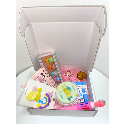 Детский подарочный сюрприз бокс, подарочный набор для девочки с игрушками из 8-х предметов
