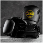 Перчатки боксёрские FIGHT EMPIRE, PLATINUM, 12 унций, цвет черный