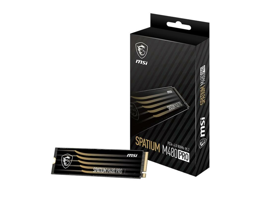 Твердотельный накопитель SSD MSI 1TB HS PCIe 4.0 NVMe M.2 SPATIUM M480 PRO (S78-440L1J0-P83)