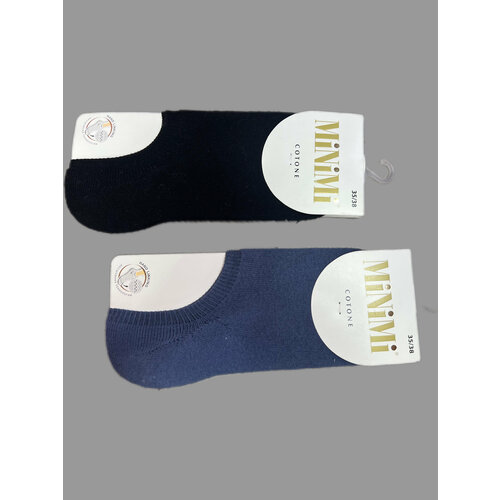 Носки MiNiMi, 2 пары, 2 уп., размер 35/38, черный, синий носки minimi 2 пары 2 уп размер onesize экрю