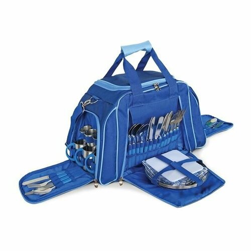 Набор для пикника Lex 3655 46 предметов 25 л Синий green glade сумка изотермическая р2007 7 л синий полосатый 0 2 кг 15 см 19 см 25 см