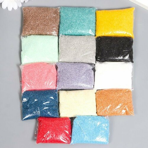 Набор цветного песка в банке микс (14 цветов х 80гр.) (комплект из 4 шт) набор для песка цвет разноцветный 1 шт