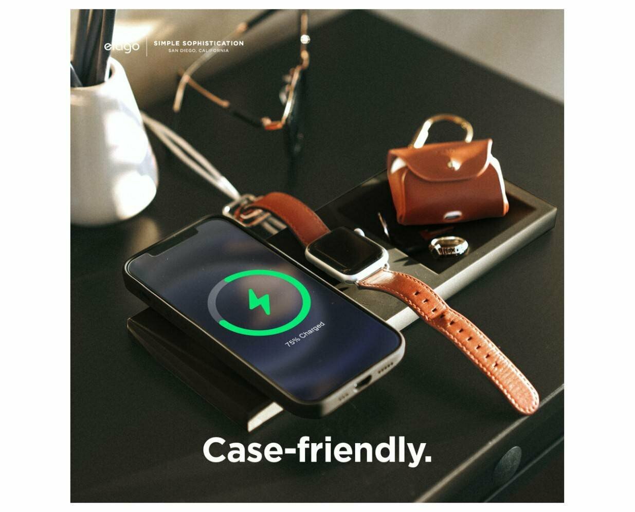 Док-станция Elago Charging Tray Duo for MagSafe, цвет Черный (EMSTRAY-DUO-BK) EMSTRAY-DUO-BK — фото 9