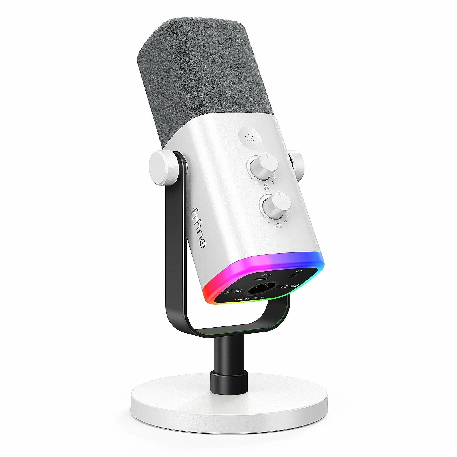 Динамический USB/XLR микрофон Fifine AM8W белый — фото 1