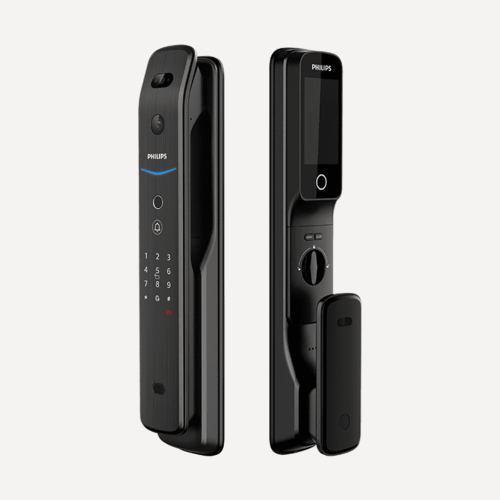 Изображение товара Электронный замок на дверь Philips EasyKey DDL709-FVP с технологией распознавания лица и видеоглазком, цвет черный
