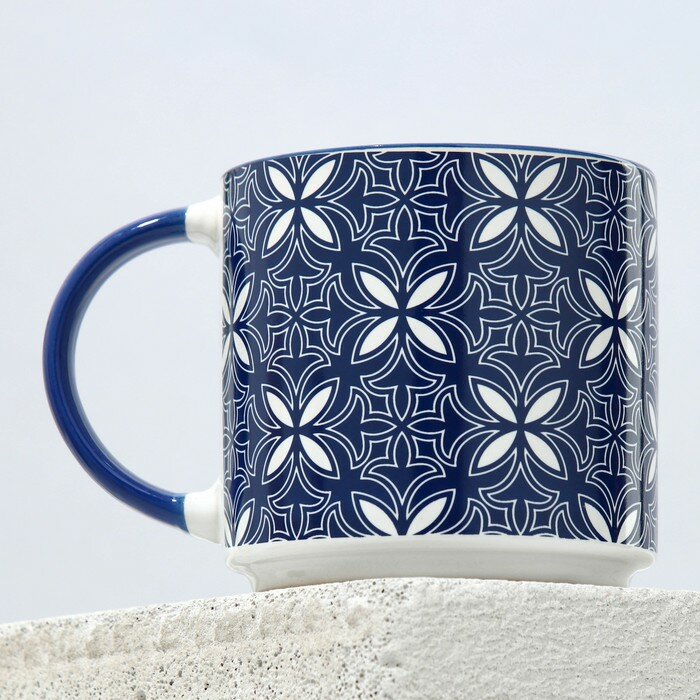 Dolce Ceramo. Кружка керамическая «Марокко», 350 мл, цвет синий