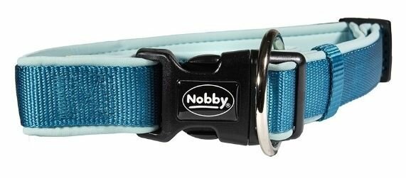 Nobby Ошейник для собак Classic, длина 25-35 см, ширина 15-20 мм, нейлон, голубой/голубой