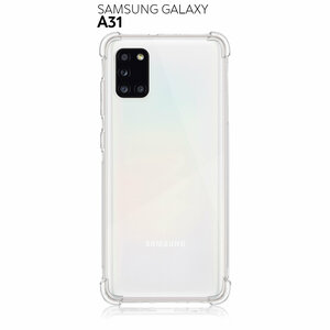 Фото Противоударный чехол ROSCO для Samsung Galaxy A31 (Самсунг Галакси А31) усиленный, силиконовый чехол, защита камеры, прозрачный чехол