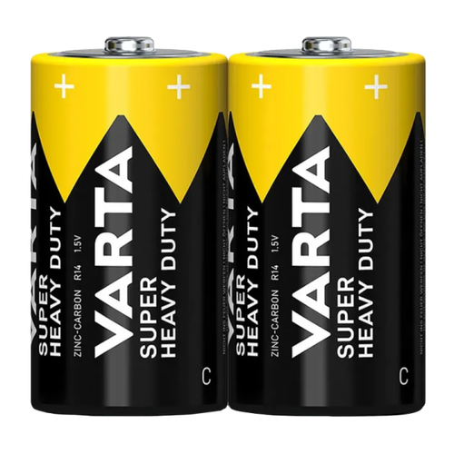 Батарейка Varta SUPERLIFE R14 C Shrink 2 Heavy Duty 1.5V (2014) (2/24/120) VARTA 2014101302 батарейка varta ultralithium9v1 1шт