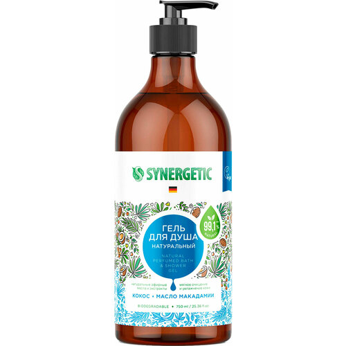 Гель для душа Synergetic Кокос и масло макадамии 750мл