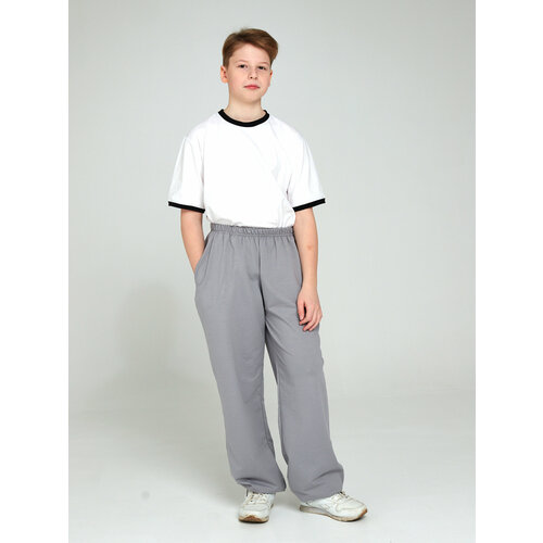 фото Брюки kupifartuk джоггеры широкие детские, размер 164, серый