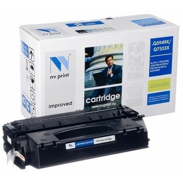 Q5949X / Q7553X NV Print совместимый черный тонер-картридж для HP LaserJet M2727/ P2010/ 1320/ 3390;