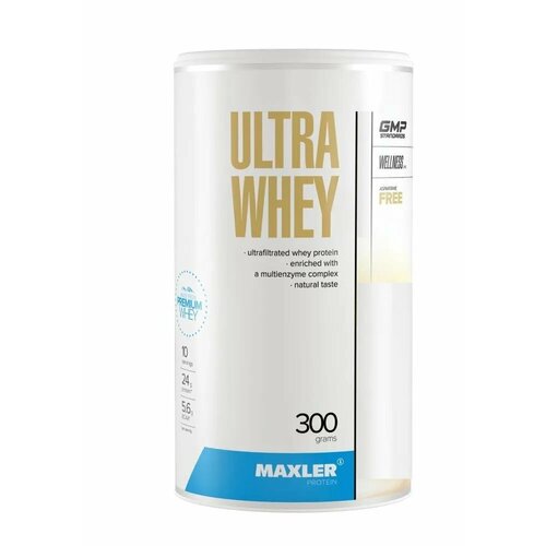 Maxler Ultra Whey 300 гр (Maxler) Бананово-молочный коктейль протеин сывороточный maxler ultra whey 300 гр клубничный молочный коктейль