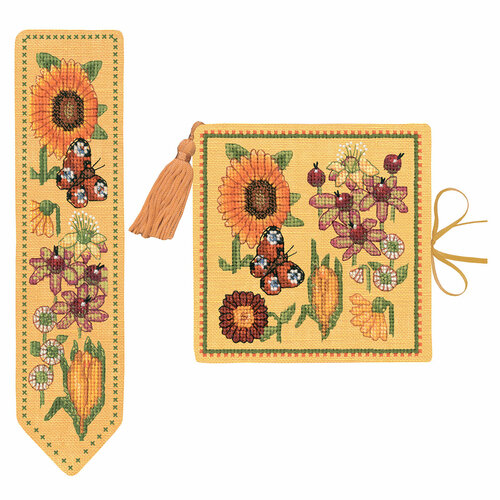 Набор для вышивания чехла для игл Etui A Aiguilles Fleurs Jaunes Летние цветы le boheur des dames 3477