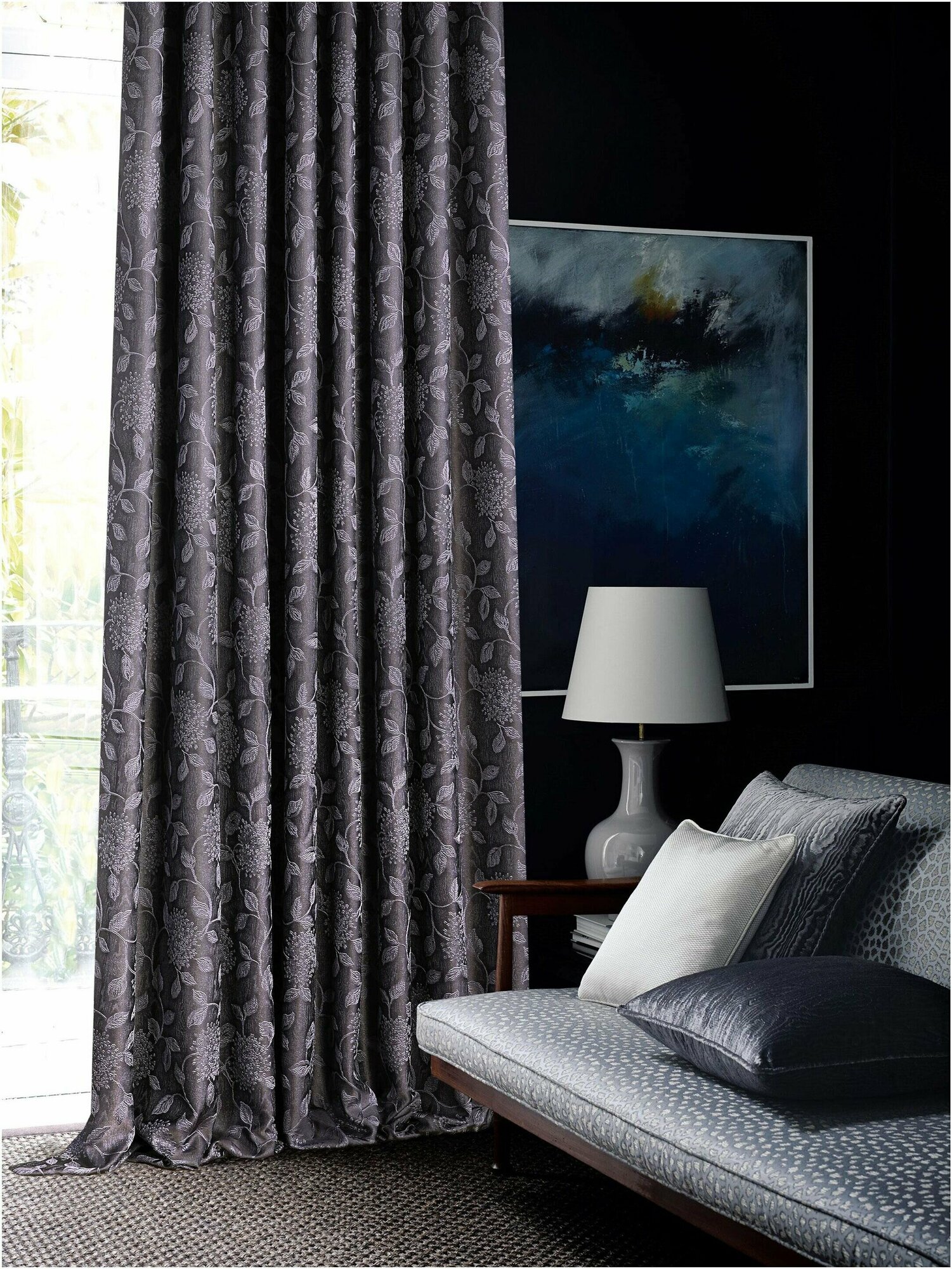 фото Штора портьерная MIAMOZA SFJ630125 2510V 200х270 см серая