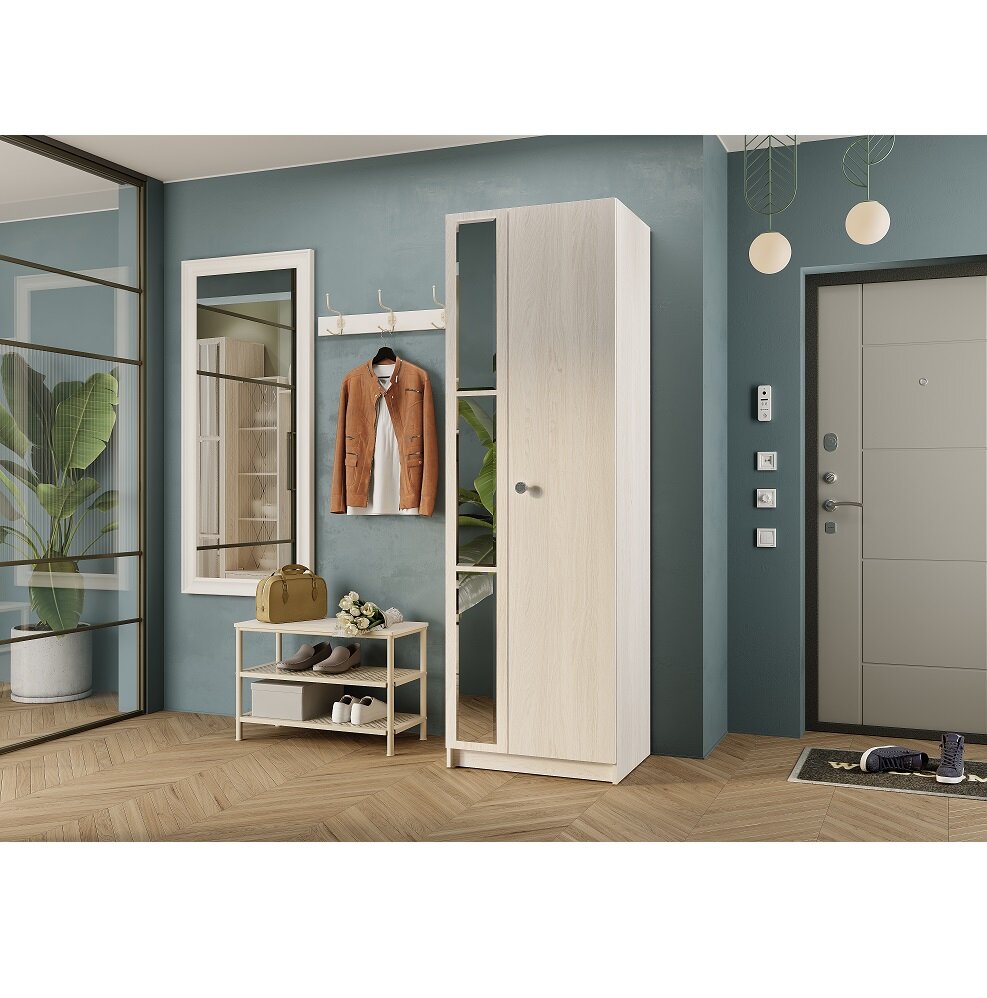 фото Шкаф двухстворчатый "Зарина ШК-01", ясень белый