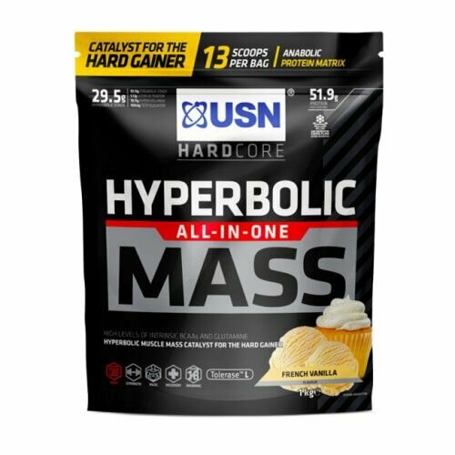 USN Hyperbolic Mass French Vanilla гиперболик масс ОЛЛ-ИН-УАН со вкусом ванили, порошок, 1 кг