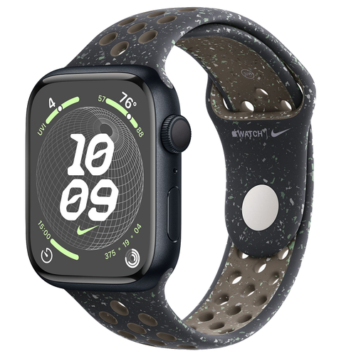 Умные часы Apple Watch Series 9 GPS, 45mm Midnight Aluminum Case with Midnight Sky Nike Sport Band - M/L