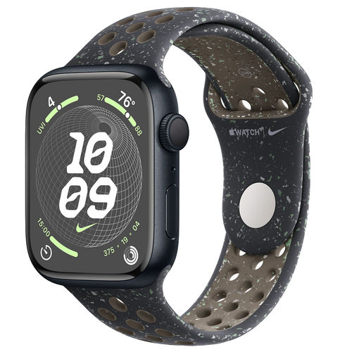  Умные часы Apple Watch Series 9 GPS, 45mm Midnight Aluminum Case with Midnight Sky Nike Sport Band - M/L