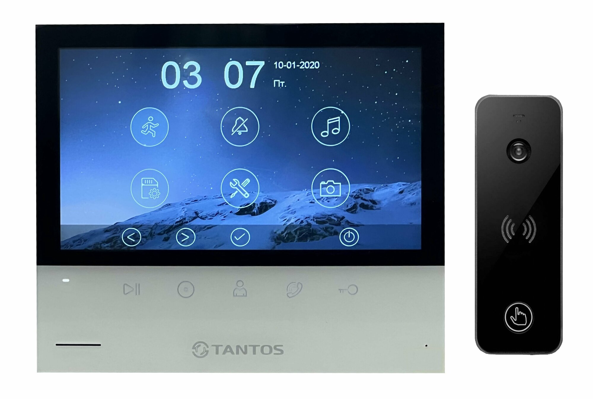 Tantos Selina HD M и iPanel 2 HD + (черная) (комплект многофункционального домофона HD 7