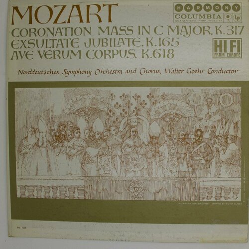 Виниловая пластинка . . Моцарт - Коронационная месса Моцарт audio cd mozart requiem ave verum corpus