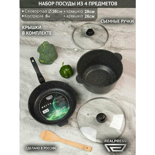 Набор посуды с антипригарным покрытием