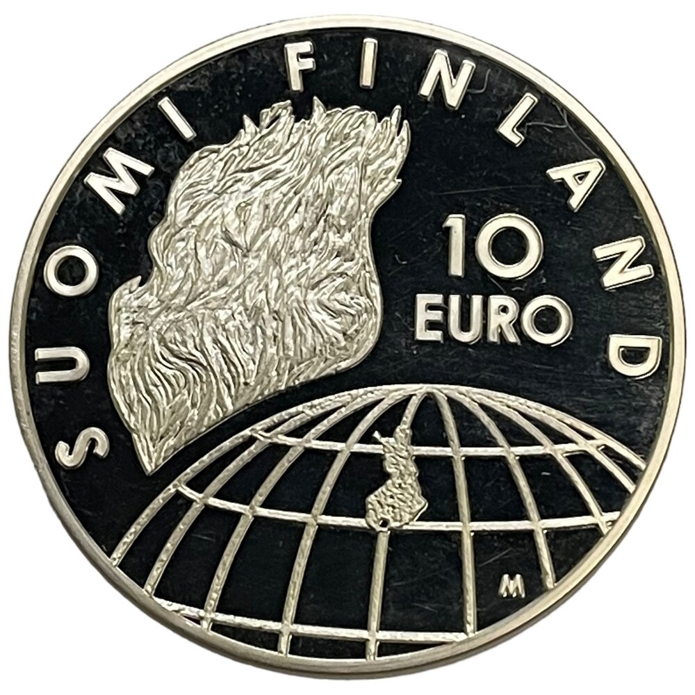 Финляндия 10 евро 2002 г. (50 лет Олимпийским играм в Хельсинки) (Proof)