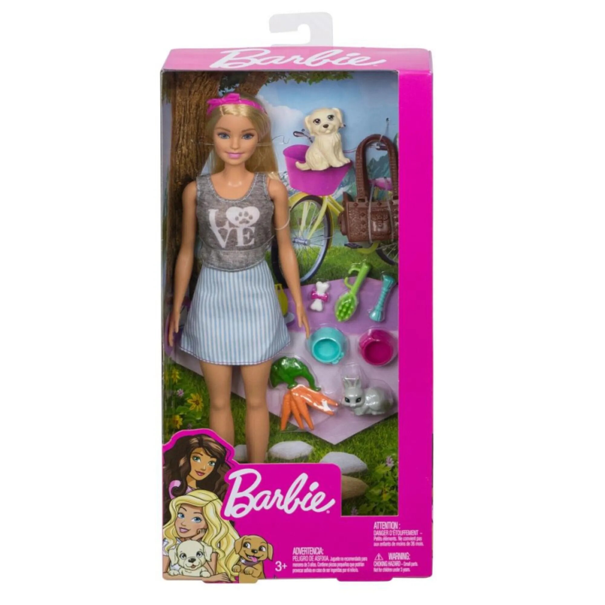 Barbie Кукла блондинка с питомцами и аксессуарами - фото №8