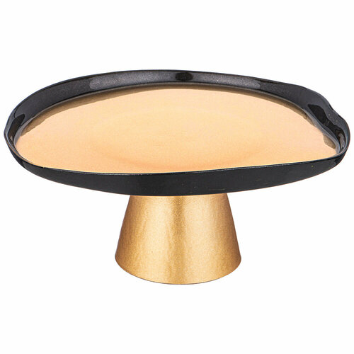 Блюдо на ножке bohemia gold 21см Aксам (182885)