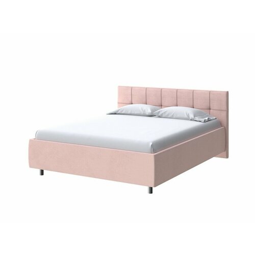 PROxSON Кровать Diamo без основания (Ткань: Велюр Ultra Розовый мусс) 160x190