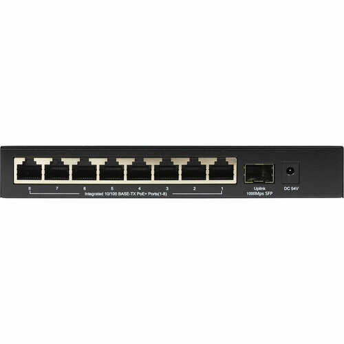 Origo Коммутатор Unmanaged Switch 8x100Base-TX PoE 1x1000Base-X SFP PoE Budget 80W metal case 782000₽