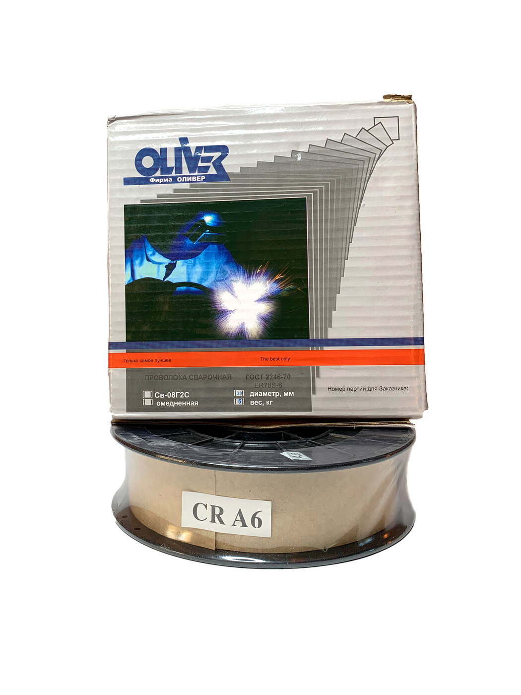 Проволока сварочная омедненная OLIVER / СВ08Г2С Ø - 0,8 5кг — фото 18