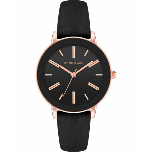 фото Наручные часы anne klein leather, черный