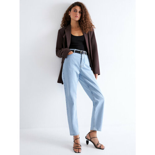 фото Джинсы мом zarina, размер xs (ru 42)/170, голубой