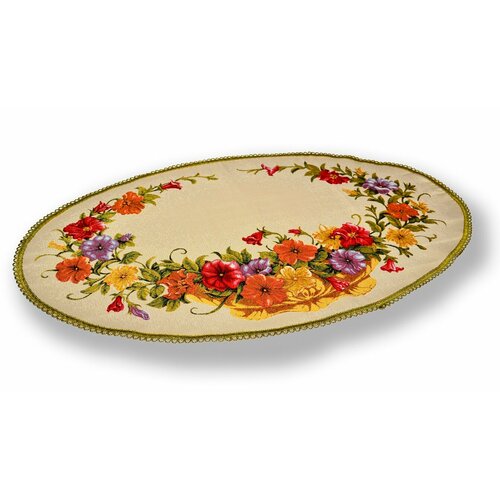 Салфетка гобеленовая овальная для сервировки стола 45х85 Авелина 1150₽