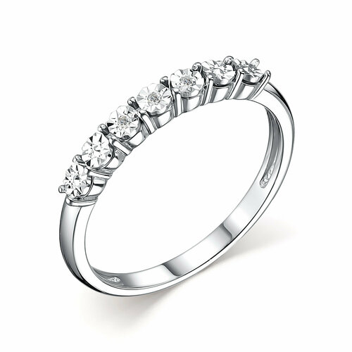 фото Кольцо diamant online, серебро, 925 проба, бриллиант, размер 16.5, бесцветный